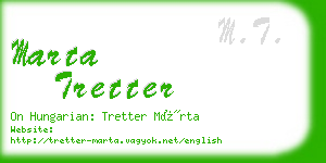 marta tretter business card